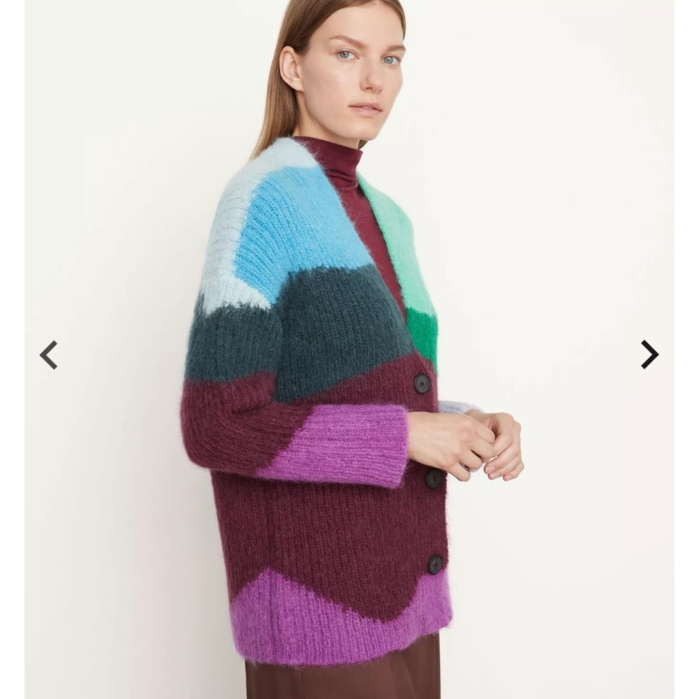 Vince Intarsia Wave Cardigan
